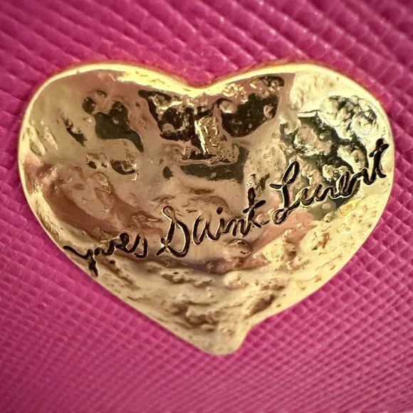 AUTHENTIC YSL HOT PINK KEYCHAIN/WALLET - Picture 3 of 10